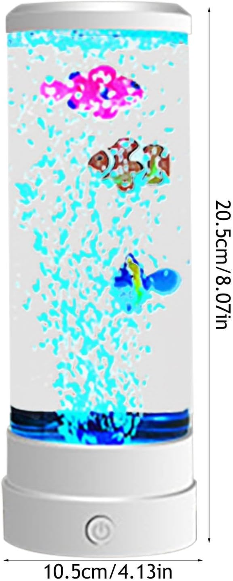 Bubble Fish Tube Light,Aquarium Lamp Bubble Fish Night Light - Color Changing Realistic Bubble Tube Lamp for Cafe Bedroom Bar Restaurant Home Jeciy-Au image number 1