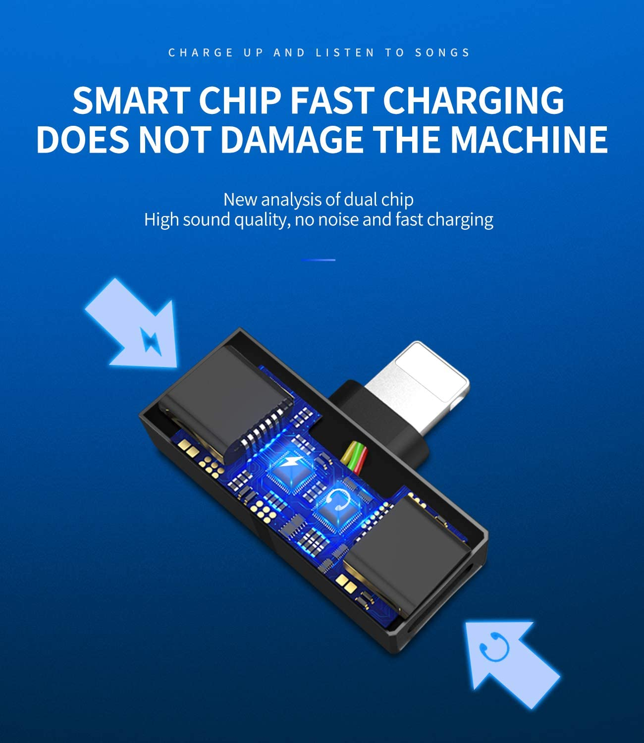 Iphone Headphone Splitter Dual Lightning Jack Dongle 2In1(2Pack)Audio Charging Adapter AUX Cable Adaptador Para Apple MFI Certified for 14 13 12 11 Pro Max Mini XS SE X 7 8 plus Charger Converter Cord image number 3