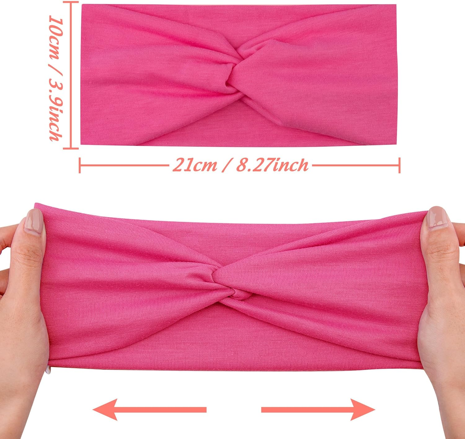 FEQO Pack of 18 Headbands, Elastic Women'S Hair Band, Wide Knotted Headband, Turban, Elastic Hair Accessories, Knot Headbands for Yoga, Sports, Fitness, 18 Colours image number 3