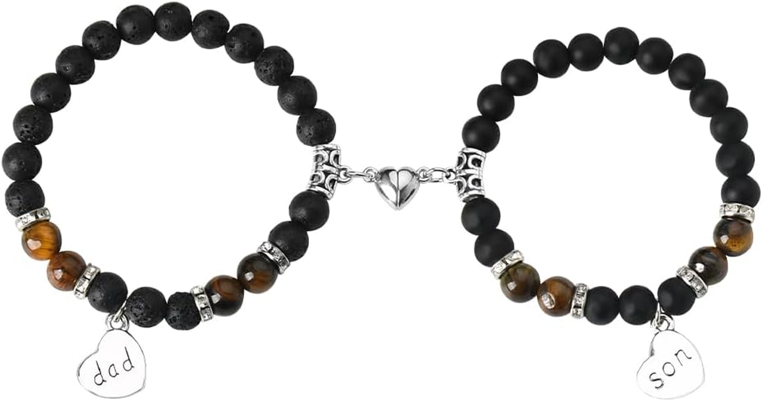 Matching Heart Bracelet for Daughter Mom Son Dad Gifts for Father Mothers Day Gifts from Daughter