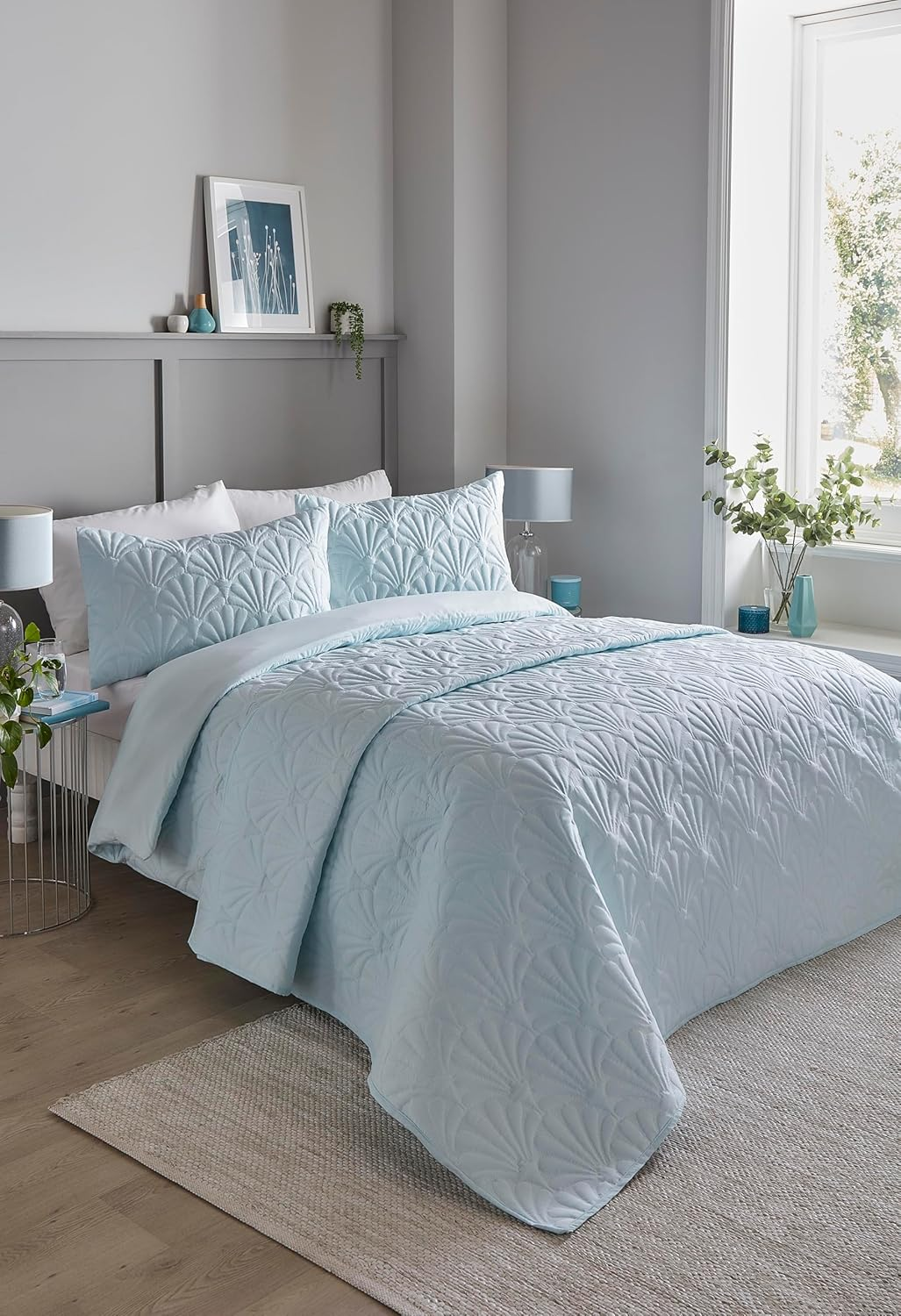 Serene - White Floral Embroidery Duvet Cover - Single Bedding Size (135 X 200Cm) - Luxury Bedding - Soft Touch - Pinsonic/Ultrasonic Pattern - White Embossed Duvet - Cavili Collection image number 6