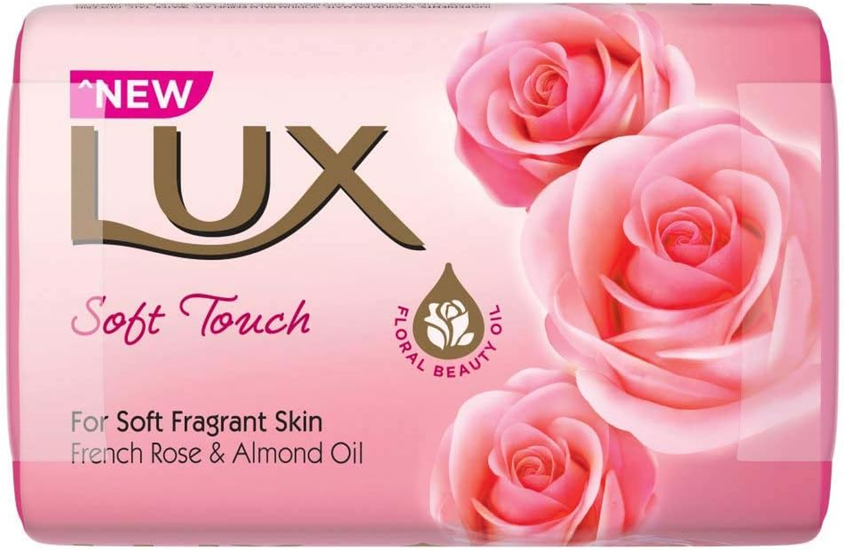 Lux Lux Soft Touch French Rose & Almond Oil Soap Bar, 100G (Pack of 3) image number 2