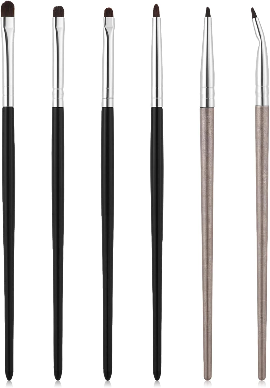 6 PCS Small Eyeshadow Brushes, Eye Makeup Brush Sets, Mini Smudge Brush for Eyeliner for Creasing Eye Makeup, Gel, Cream Liquid Concealer, Highlighter, Eyeliner Blending, Detail Brushes image number 5