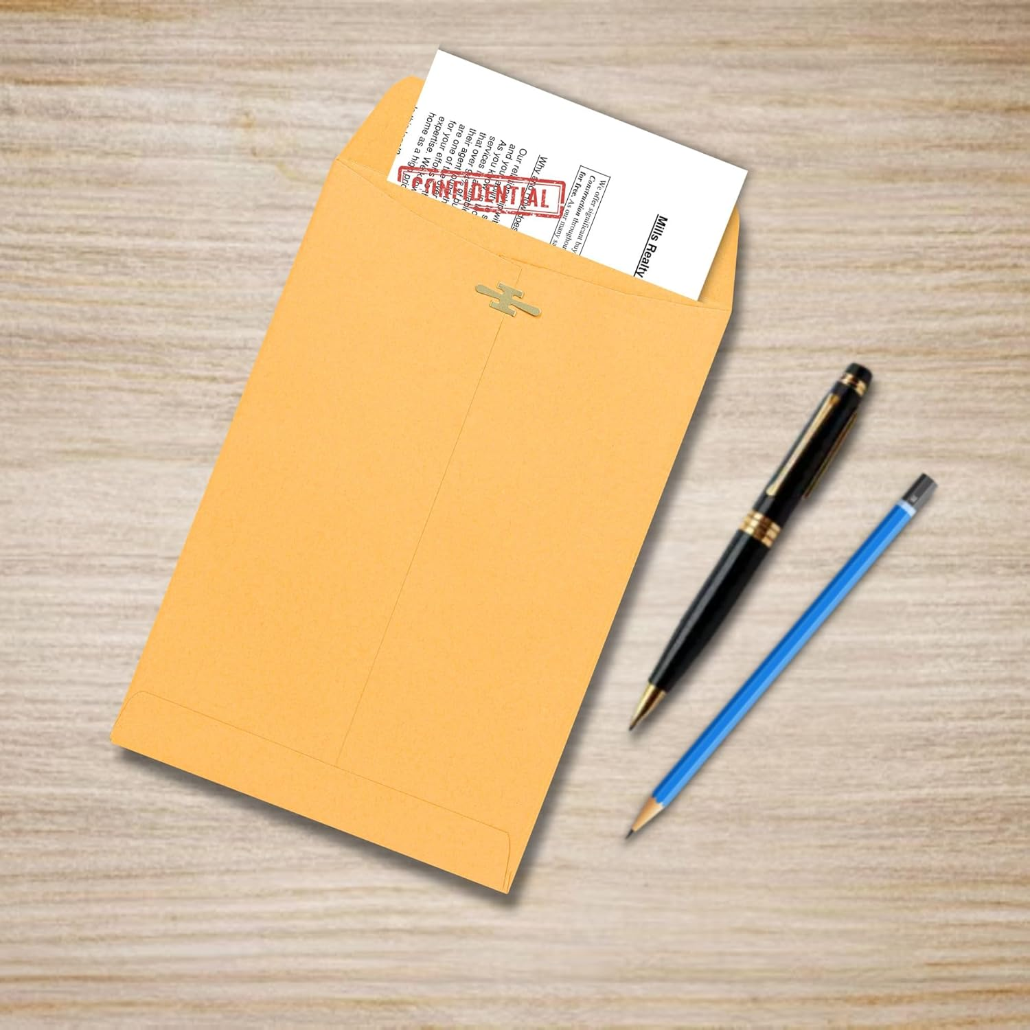 6X9 Clasp Envelopes &ndash; Brown Kraft Catalog Envelopes with Clasp Closure & Gummed Seal &ndash; 28Lb Heavyweight Paper Mailing Envelopes for Home, Office, Business, Legal or School &ndash; 100 Box (6X9) image number 1