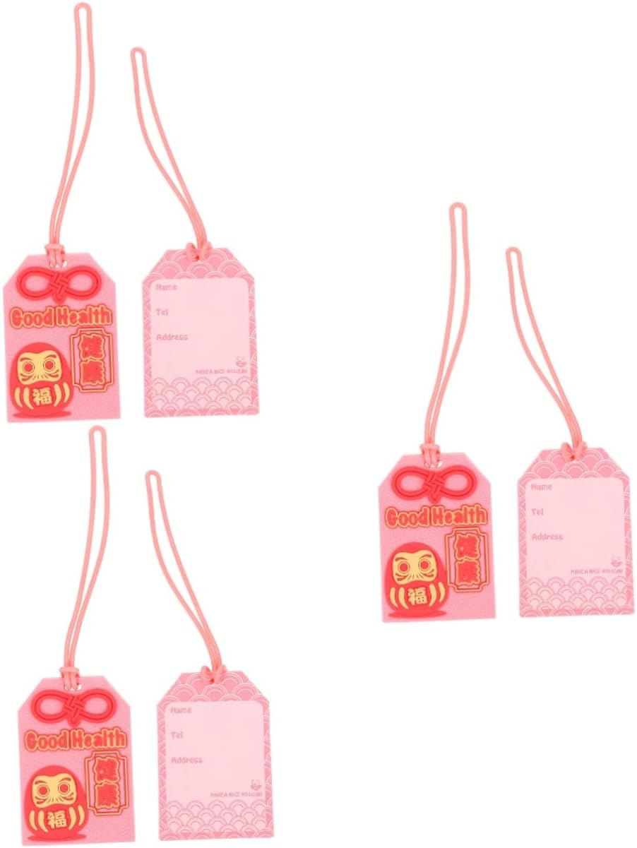 VALICLUD 6Pcs Silicone Luggage Tags Portable Baggage Tag Labels Travelling Suitcase Name for Luggage Checked and Boarding