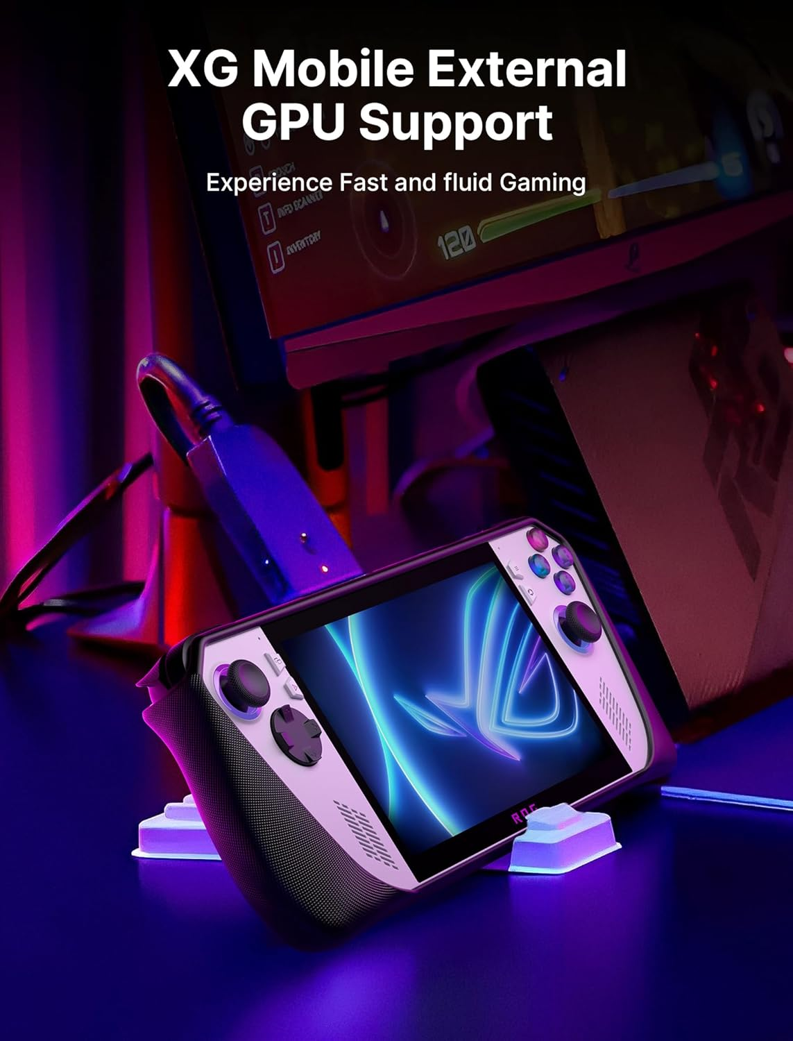 JSAUX Modcase for ROG Ally with Removable Front Shell, Protective Case, Metal Stand and Strap, Compatible with ASUS ROG Ally Accessory Base Set Black-Pc0109 image number 6