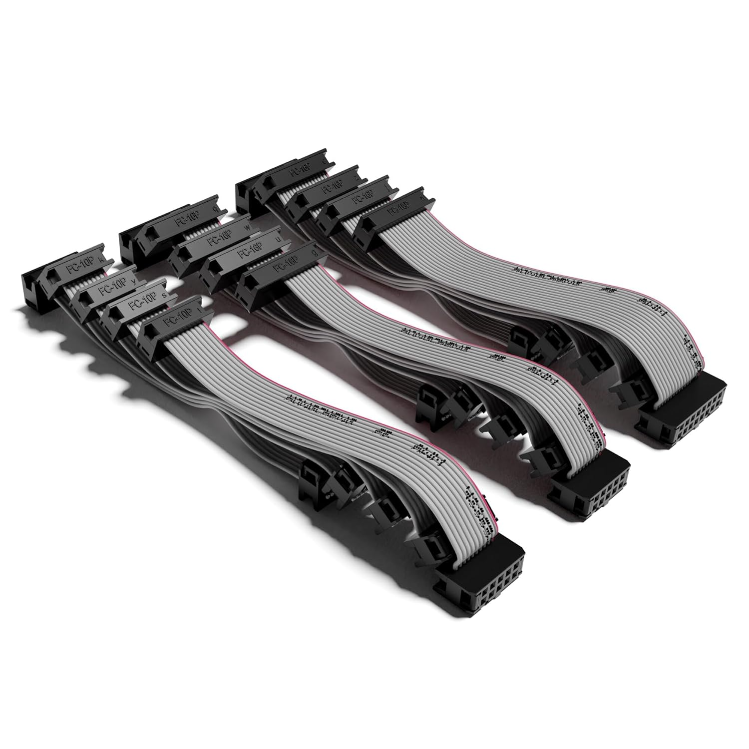 Excelvalley - 5-Pack - Eurorack Flat Ribbon Power Cables Modular Synth Synthesizer [16 to 16 Pins | 10 Cm - 3.94"] image number 4