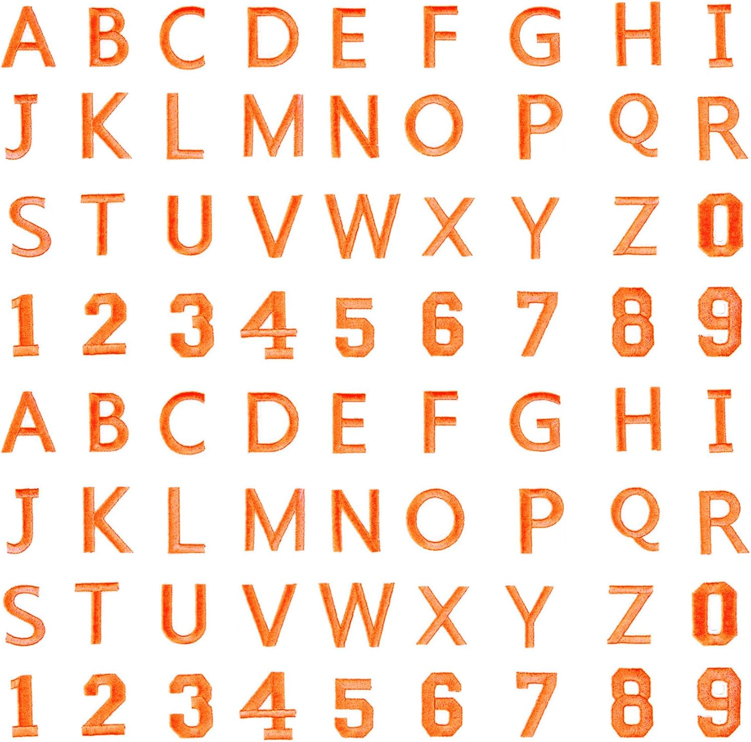 72Pcs Iron on Patches, Betterjonny White Embroidered Patches 52Pcs Alphabet a to Z and 20Pcs Number 0-9 Sew on Patches Capital Letters Numbers Patches for Clothes Shoes Hats Bags