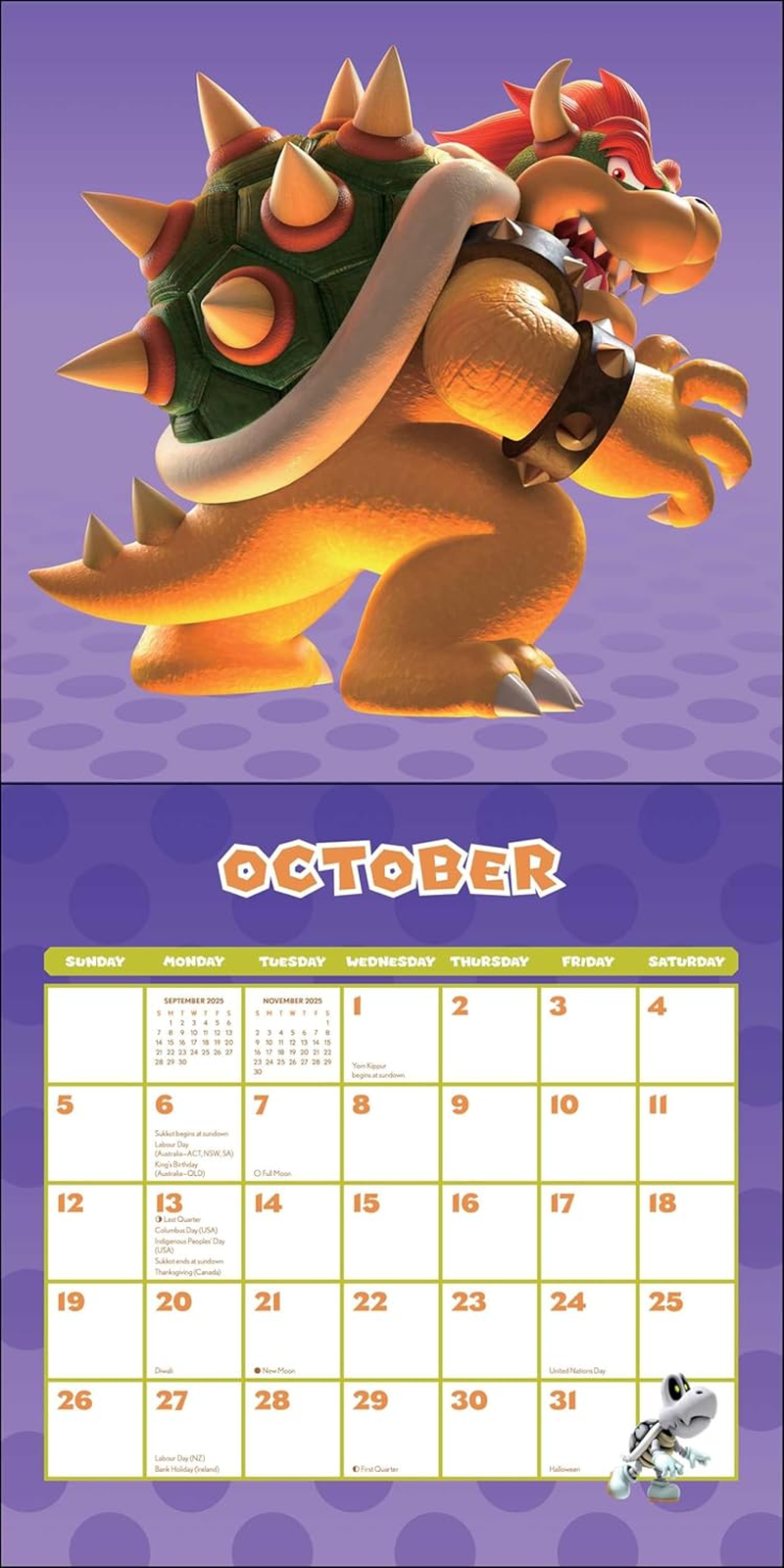Super Mario 2025 Wall Calendar image number 1