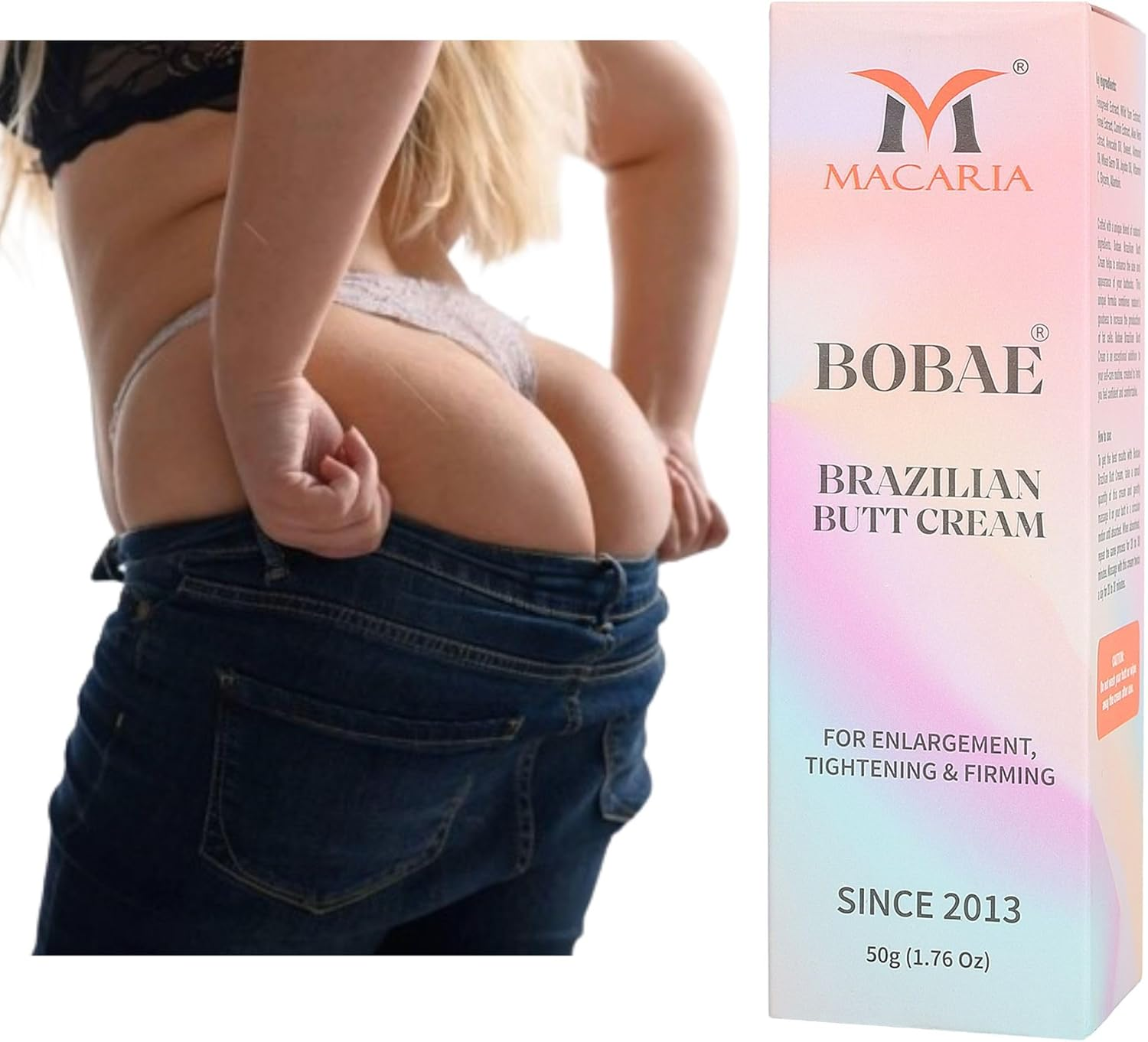Bobae Brazilian Booty Butt Bum Enhancement Cream Mtf Ass Buttock Enhancement image number 2
