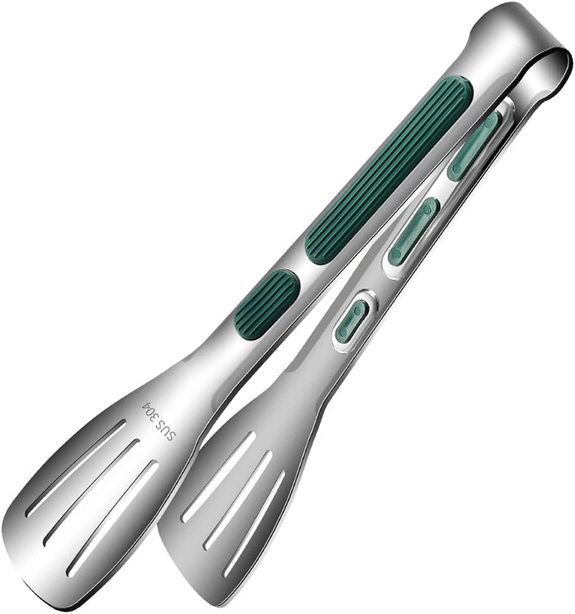 Kitchen Tongs - 23 Cm 9 Inch，304 Premium Stainless Steel Ice Sugar Tongs，Heavy Duty Food Clamps，Heat Resistant and Non-Slip Handle，Serving for Cooking Sweets Cake Wedding Party Salad and Barbecue image number 4