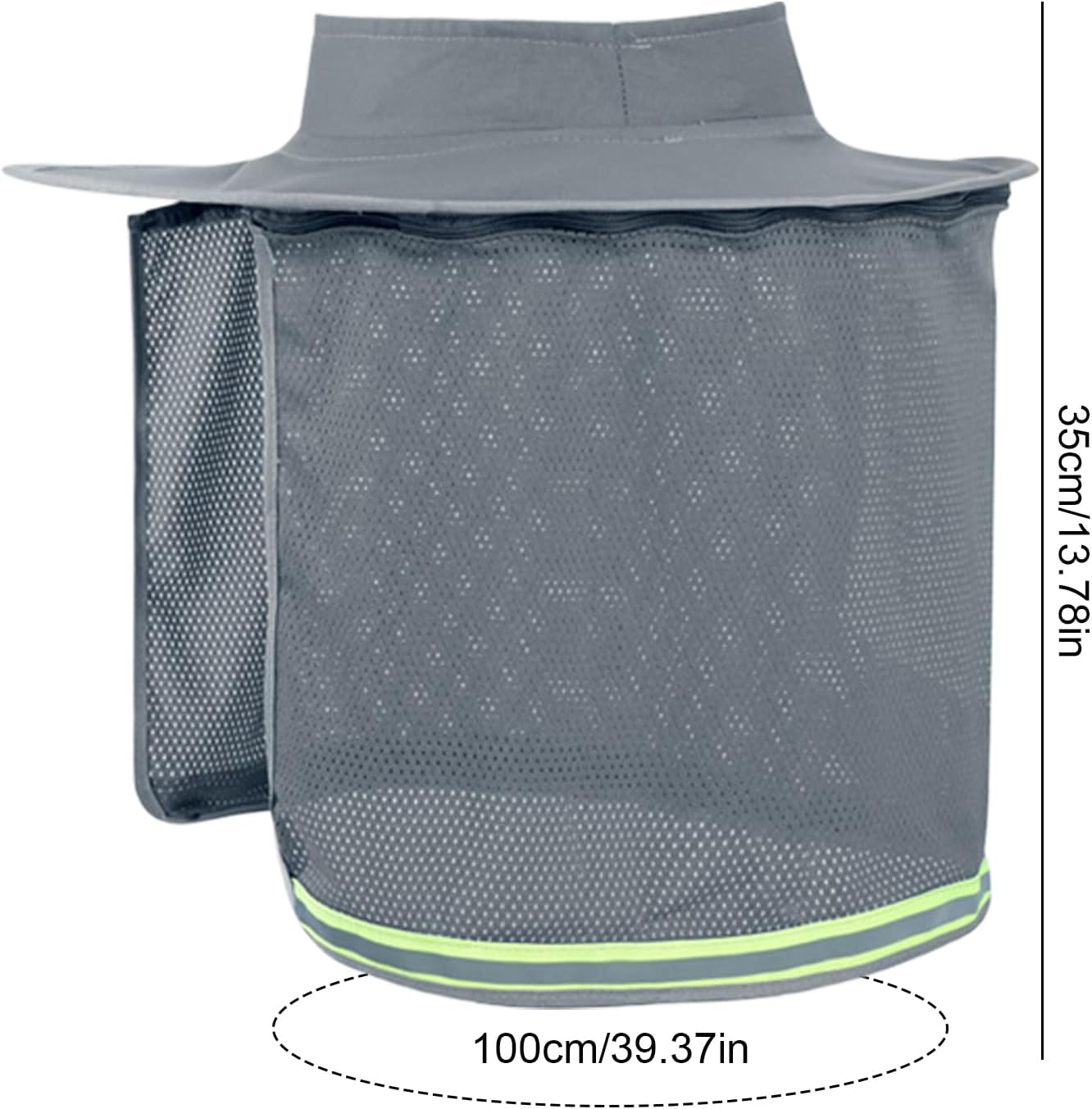 Frxib Hard Hat Sun Shade | Hard Hat Full Brim Guard Neck Shade Protector - Construction Workers Protector High Visibility Safety Helmets Accessories for Work Site image number 4