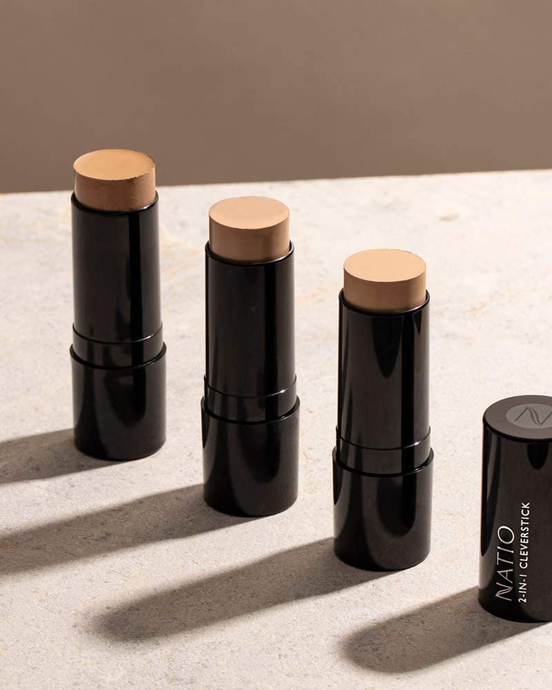 Natio Australia Cleverstick 2-In-1 - Natural 15G - Full Coverage Cream Stick Foundation - Natural Finish, Formulated with Coconut Oil & Kaolin Clay, Cruelty Free image number 2