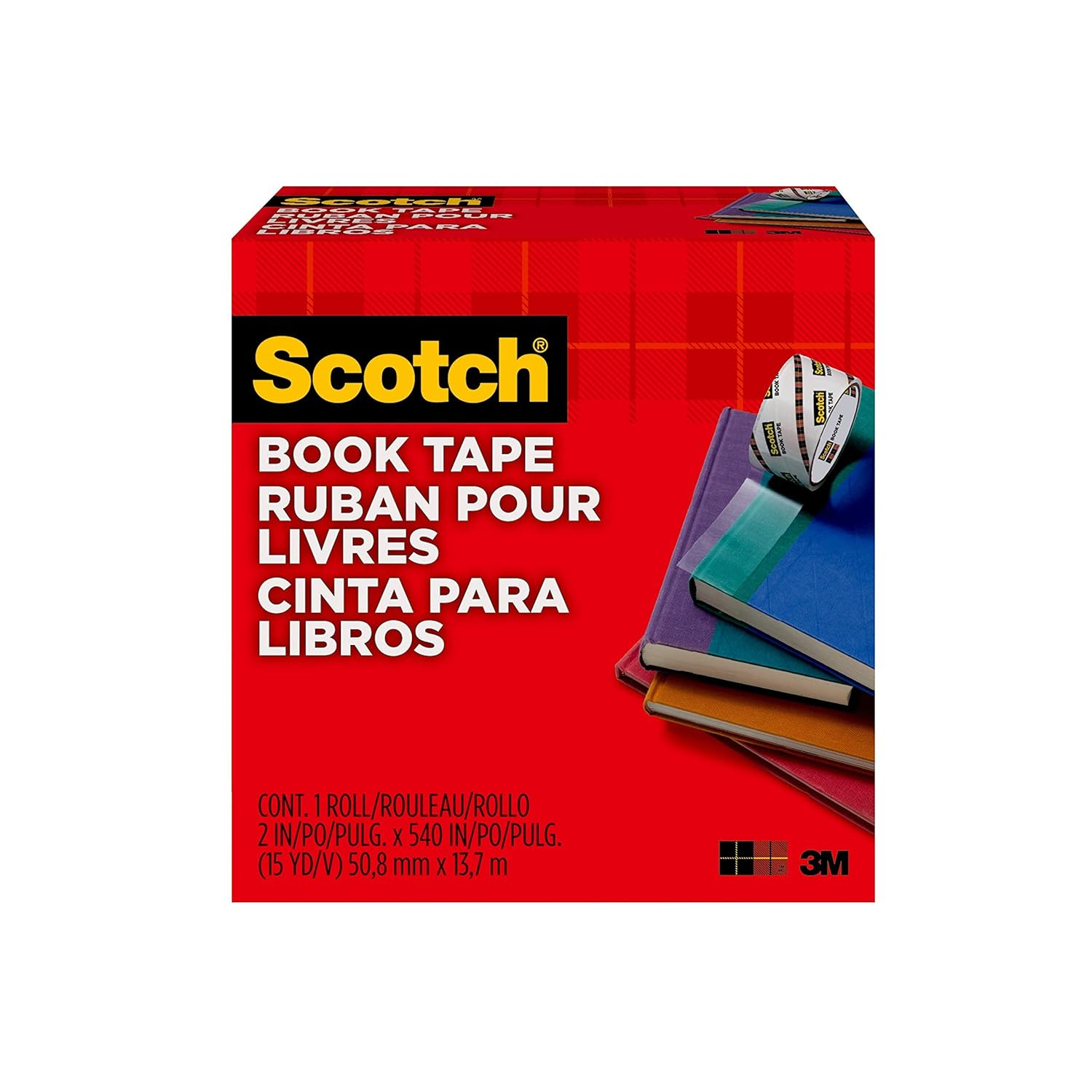 3M Scotch 845 50 Transparent Book Tape, Thick, 2.0 Inches (50.8 Mm) X 5.3 Ft (13.7 M) image number 4