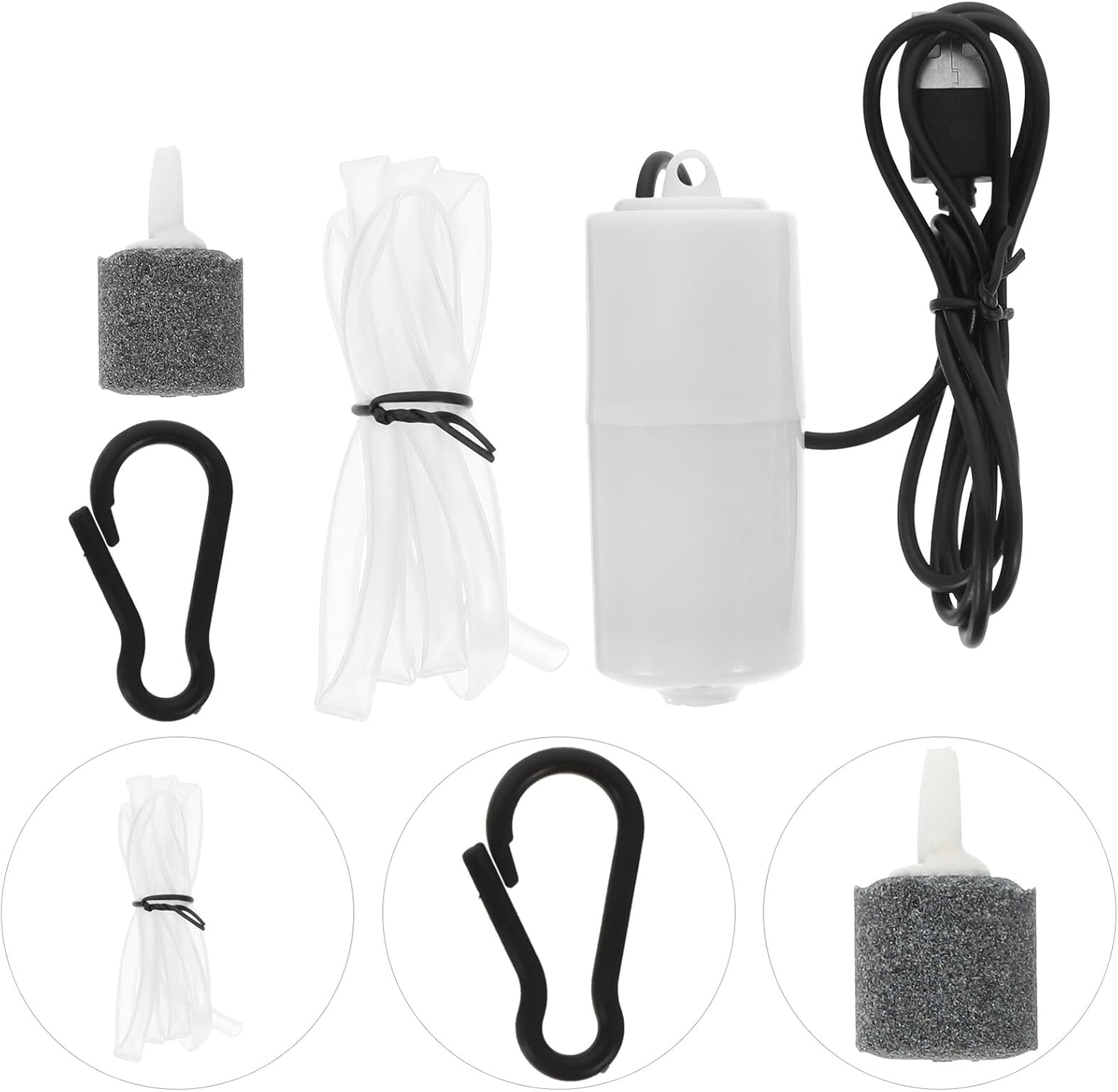 COHEALI 2 Sets Rechargeable Small Aquarium Air Pump USB Silent Oxygen-Increasing Air Pumps for Fish Tanks and Practical Aerator for Ornamental Fish and Home Aquariums Random Color image number 5