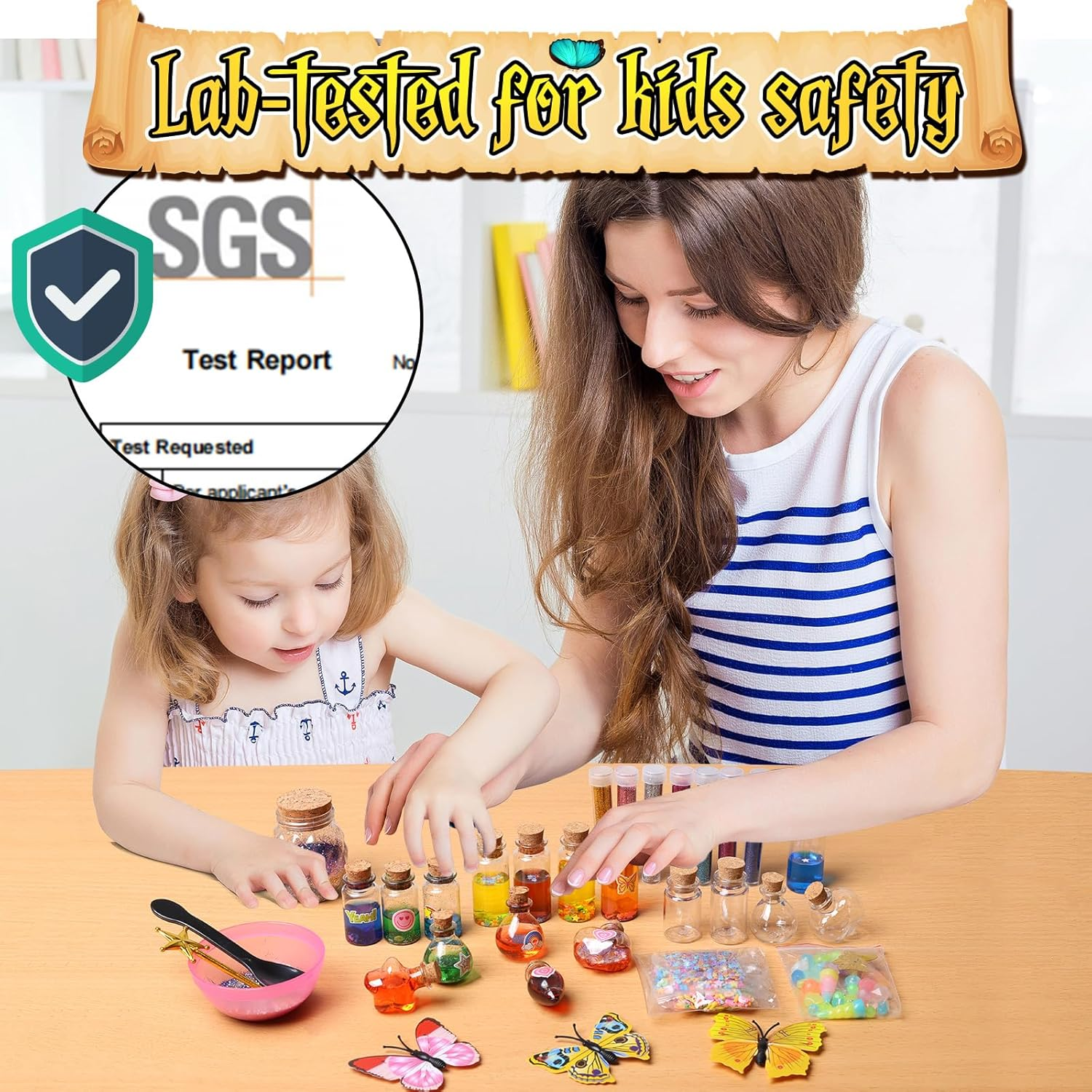 Skirfy Fairy Aqua Potion Kits for Girls with 23 Potion Bottles, Halloween Magic Kit Mix Potion DIY Decorations Garden Art Craft Kits Birthday Gifts,Girl Toys for Ages 8-13 image number 5