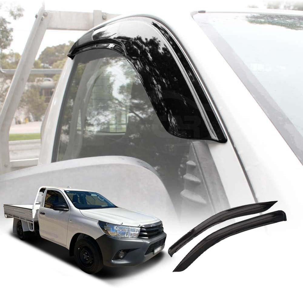 X-CAR Premium Weathershields Car Window Visor Compatible with Toyota Hilux Single Cab 2015-2025 image number 4