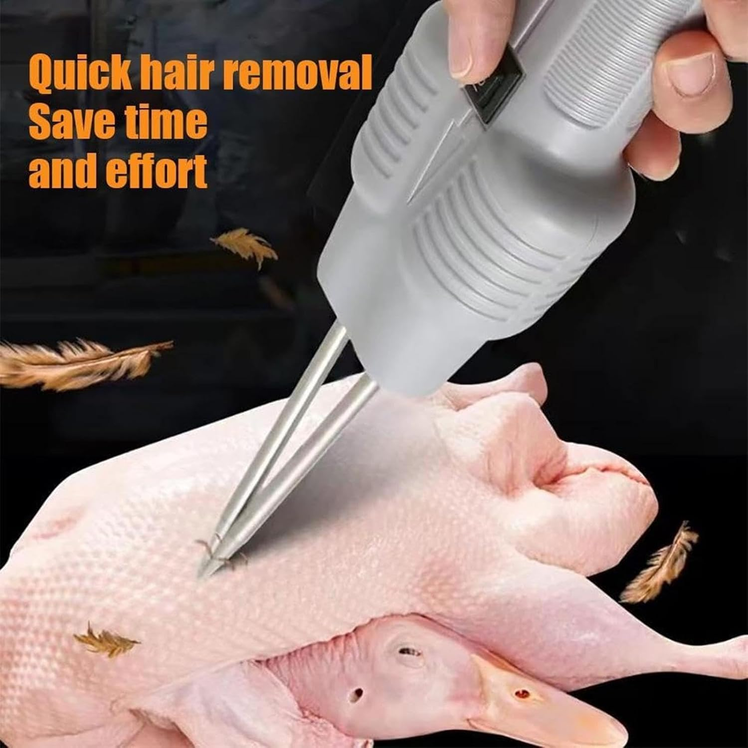 Adorable Chicken Plucker, Turkey Feather Remover, Automatic Turkey Handheld Electric Chicken Plucker, Quail Feather Remover, Chicken Feather Remover, Multifunctional Feather Plucker for Turkeys image number 5