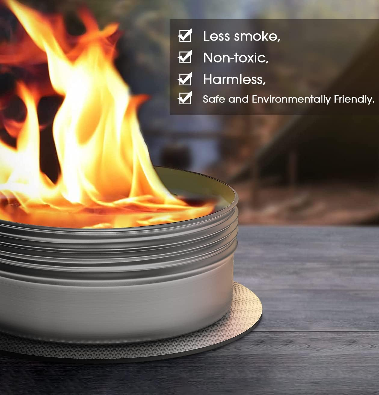 New Mini Portable Fire Pit,Portable Outdoor Fire Pit and Convenient Campfire,3&ndash;5 Hours of Warmth and Burn Time,Great for City Bonfire,Camping, Picnics, Party,Birthday image number 1