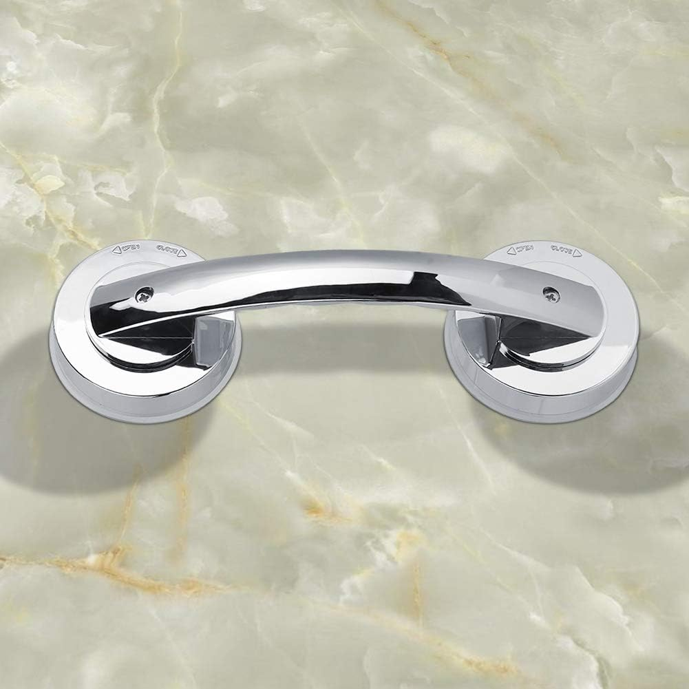 Shower Grab Bar Stainless Steel Bathroom Handle Suction Cup Handicap Bath Balance Safety Rail Support Assist for Seniors Elderly Injury
