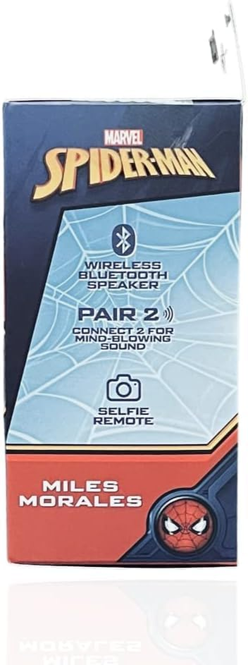 Bitty Boomers Marvel Spiderman Miles Morales Mini Bluetooth Speaker - Portable 3W Wireless Speaker with 9M Range, 4Hrs+ Battery & Stereo Pairing - for Kids, Travel & Spider Verse Fans image number 1