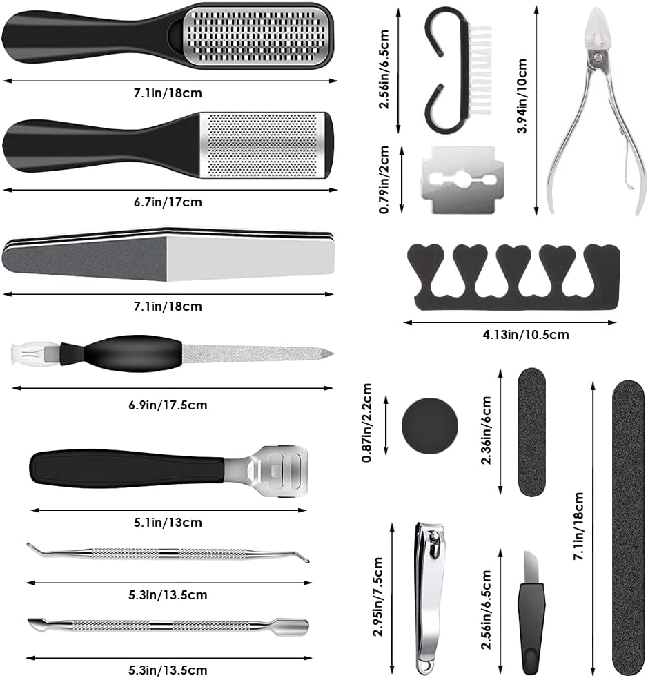 AUTOWT Pedicure Tools Kit, 27 In-1 Pedicure Tools Set Professional Manicure Pedicure Set Stainless Steel Foot Care Kit for Women Men, and Salon Hard Skin Remover Foot Scrub, Dead Skin image number 5