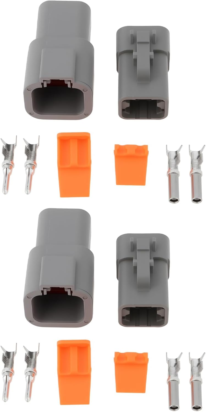 SING F LTD 2Set 4Pin DTP04-4P DTP06-4S Waterproof Connector Kit Compatible with Deutsch for Automobiles Motorcycles Trucks image number 5