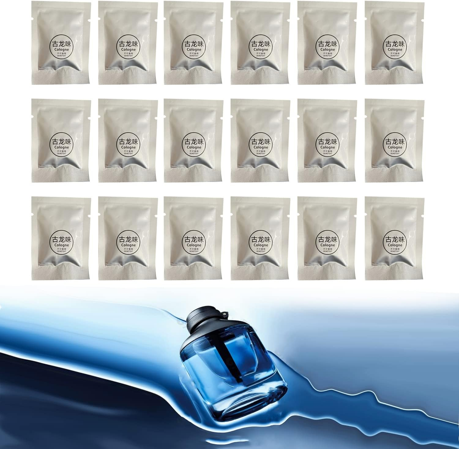 20 Pack Car Air Vent Clip Freshener Refills Solid Fragrance Replacement Pads, Long Lasting Air Freshener for Car Accessories for Women Men (Ocean)