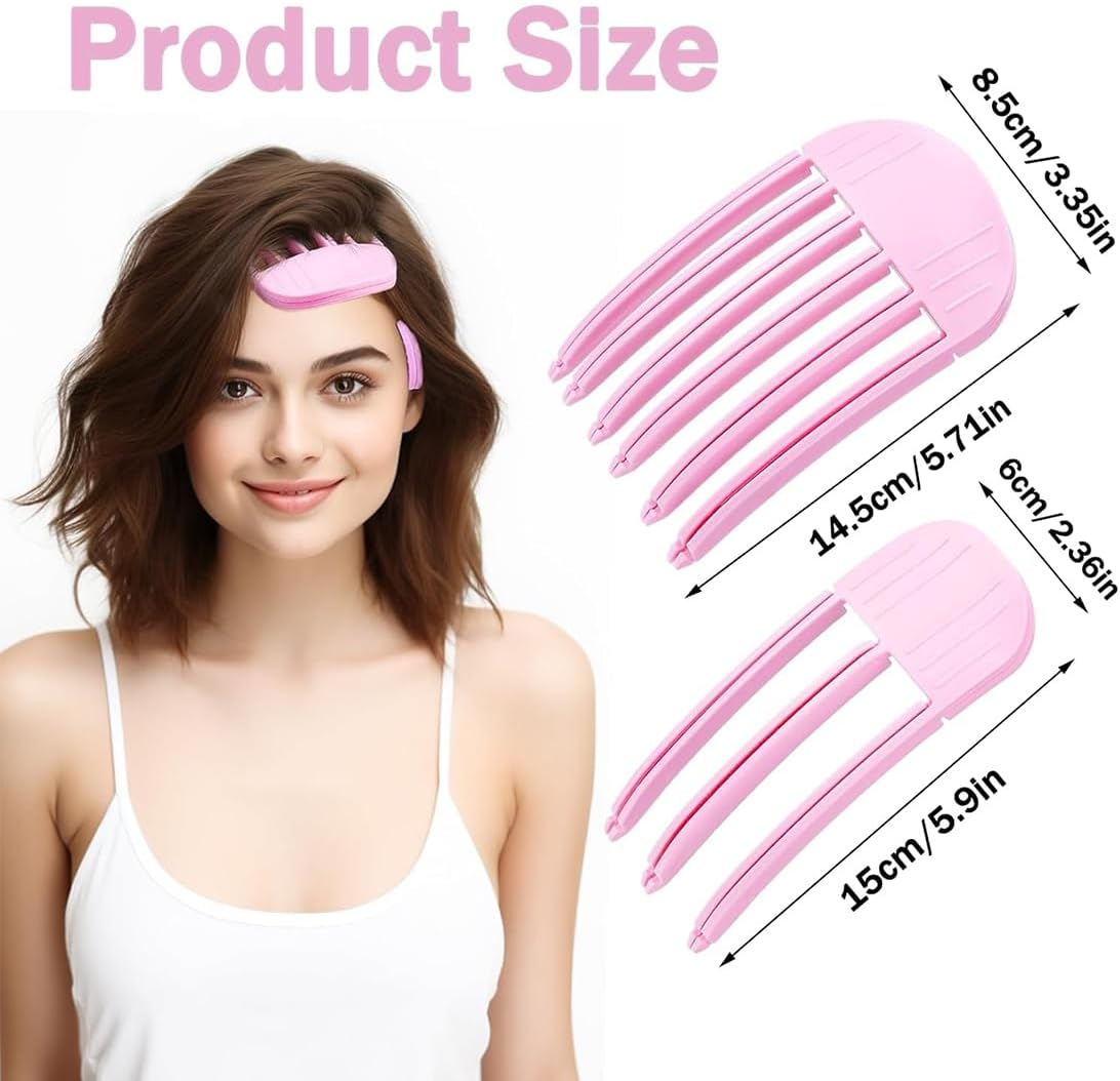 WERIGONI 2 X Hair Curlers for the Hairline, Fixed Hair Clips for the Forehead, Volummi Hair Band image number 1