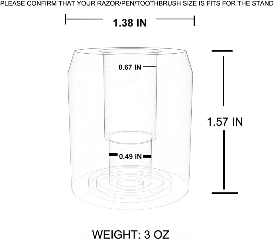 DEDGE Safety Razor Alloy Holder for Bathroom Accessory Matte Silver - Matte Silver image number 5