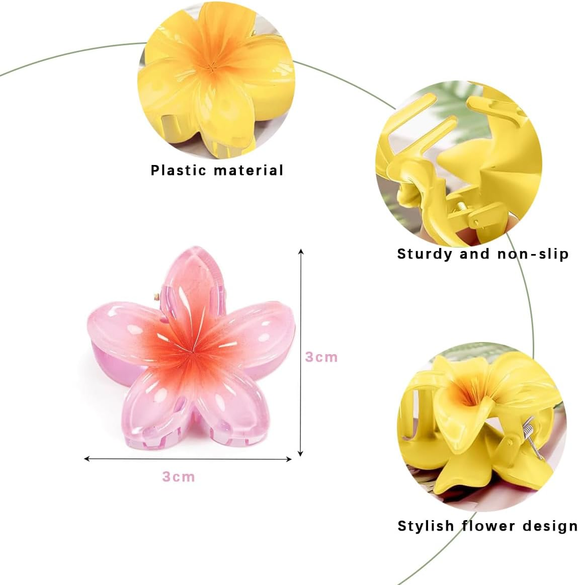 Onlvmyur Pack of 18 Flower Hair Clips Small 3 Cm Flower Hair Clips Cute Flower Clips Hair for Women Girls Medium and Thin Hair Styling Accessories image number 3