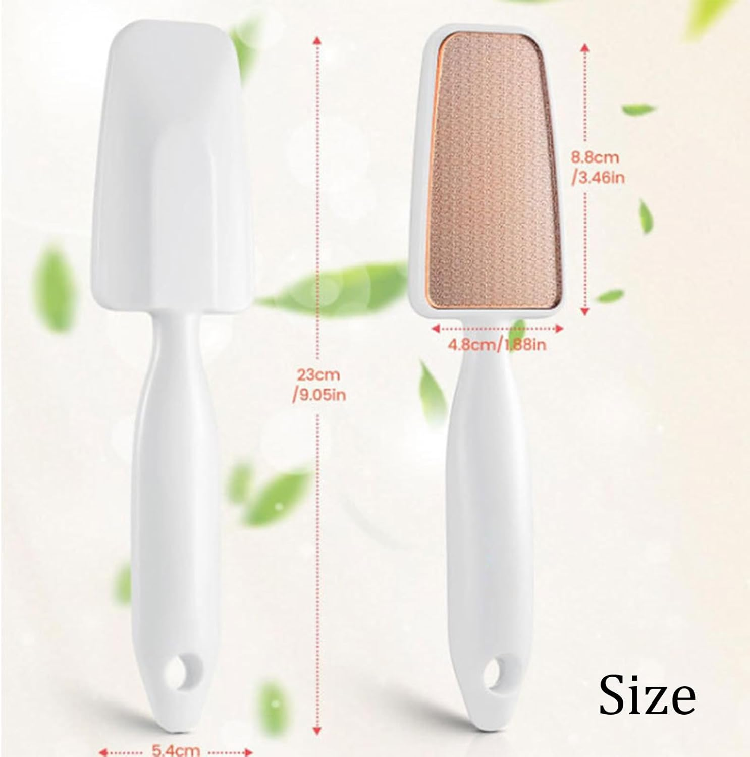 Glass Foot File Callus Remover,Foot Filefoot Scrubber for Dead Skin, Cracked Heel Foot Scraper for Dead Skin,For Cracked Feet,Heels, Elbows Foot Scraper - White