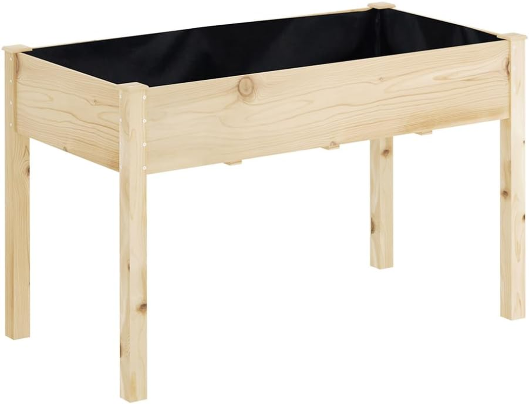 Green Fingers Garden Bed Galvanized Wooden Planter Box, 120 X 60 X 80Cm Gardening Supplies Plant Containers Patio, Elevated Raised Beds Rectangle for Vegetables Flowers Herbs image number 1