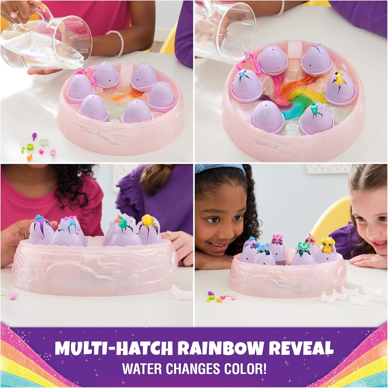 Hatchimals Alive, Rainbow Hatchery Toy with 6 Mini Figures in Colour-Reveal Eggs & 10+ Accessories, Kids&rsquo; Toys for Girls & Boys Aged 3+ image number 5