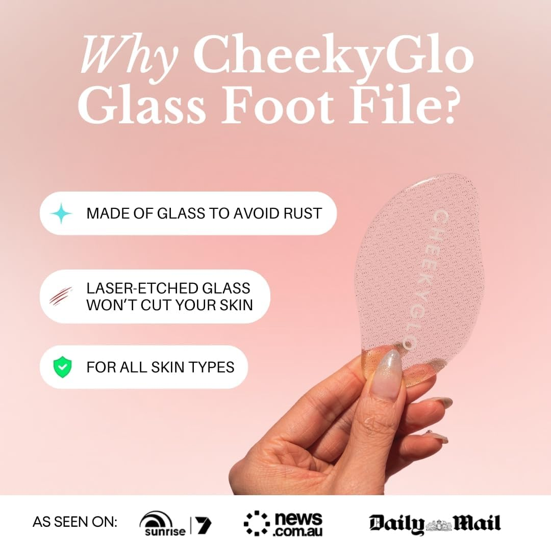 Cheekyglo Glass Foot File | Sensitive Foot File | Coarse Foot File | Callus Remover | Callous Remover | Foot File | Foot Exfoliator (Coarse)
