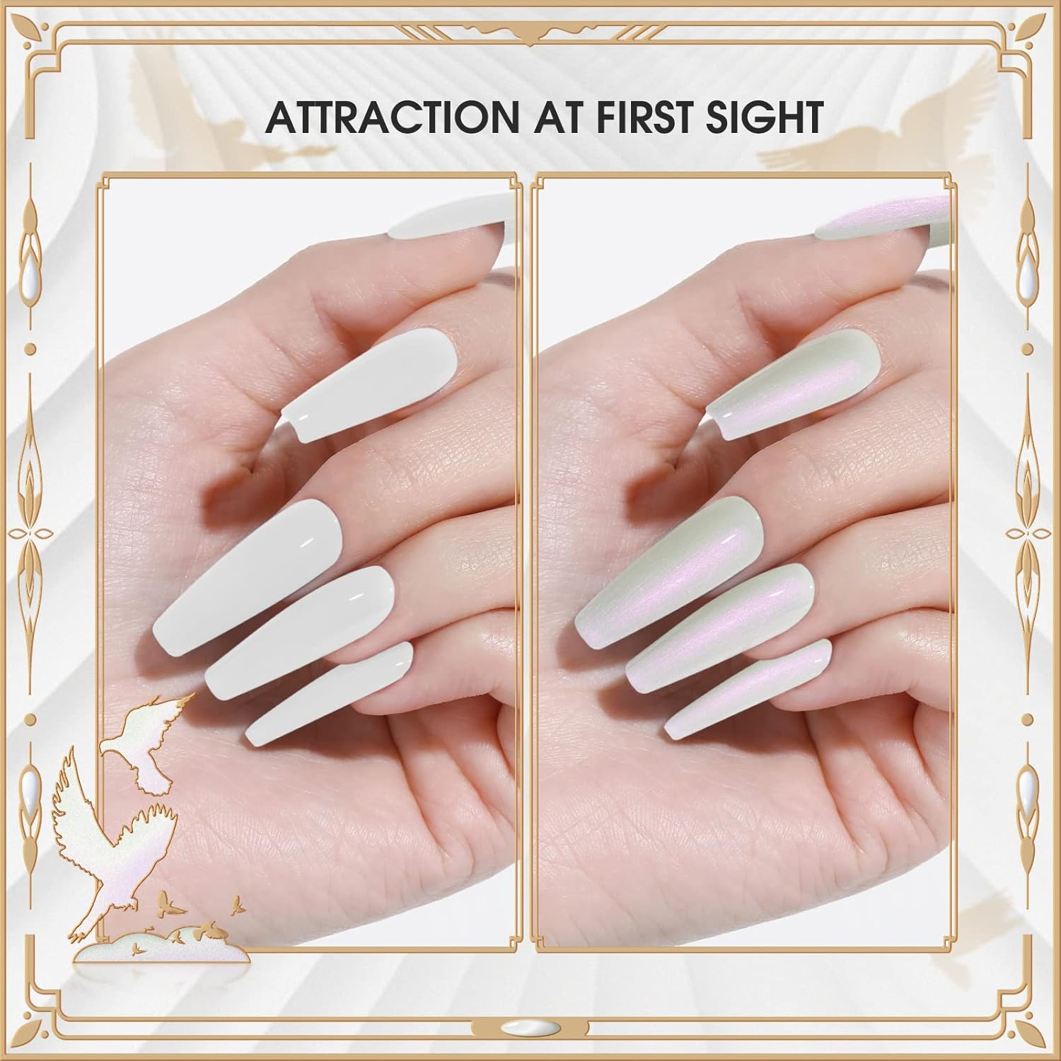 ROSALIND UV Nail Polish White Glitter Gel Nail Polish 15 Ml Shellac Nail Polish Starter Set UV LED Soak off Nail Gel Polish Gel Nail Polish Set