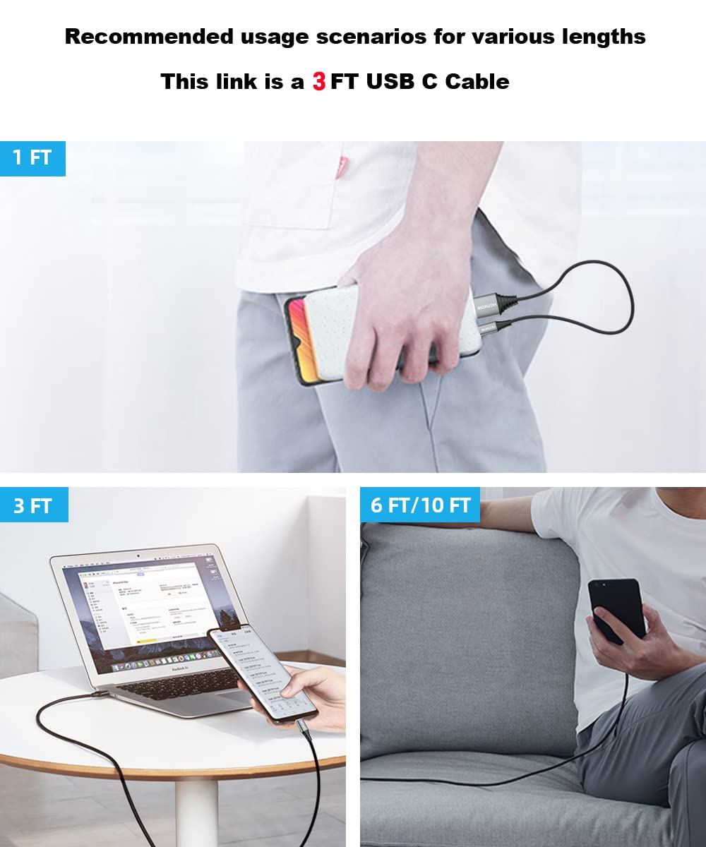 HOTNOW USB C to Micro USB Cable 100Cm 2 Pack,1M Braided Type C to Micro USB Charging Cable Support Charge & Data Transfer. image number 1