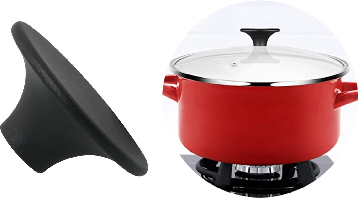 DGBRSM 2Pcs Dutch Oven Knob Bakelite Pot Lid Replacement Knob, Black image number 3