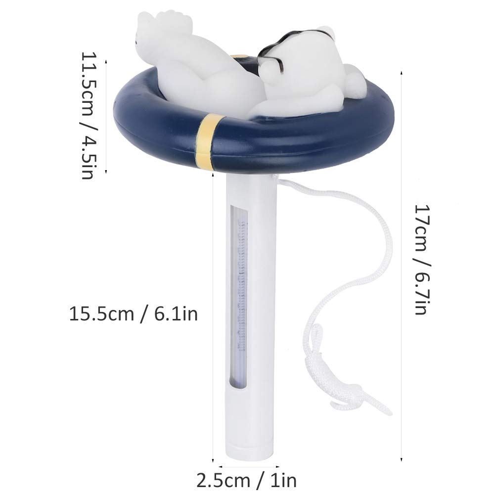 Floating Thermometer, Pool Temperature Thermometer with String, Shatter Resistant, Analog, Reusable, Outdoor image number 1