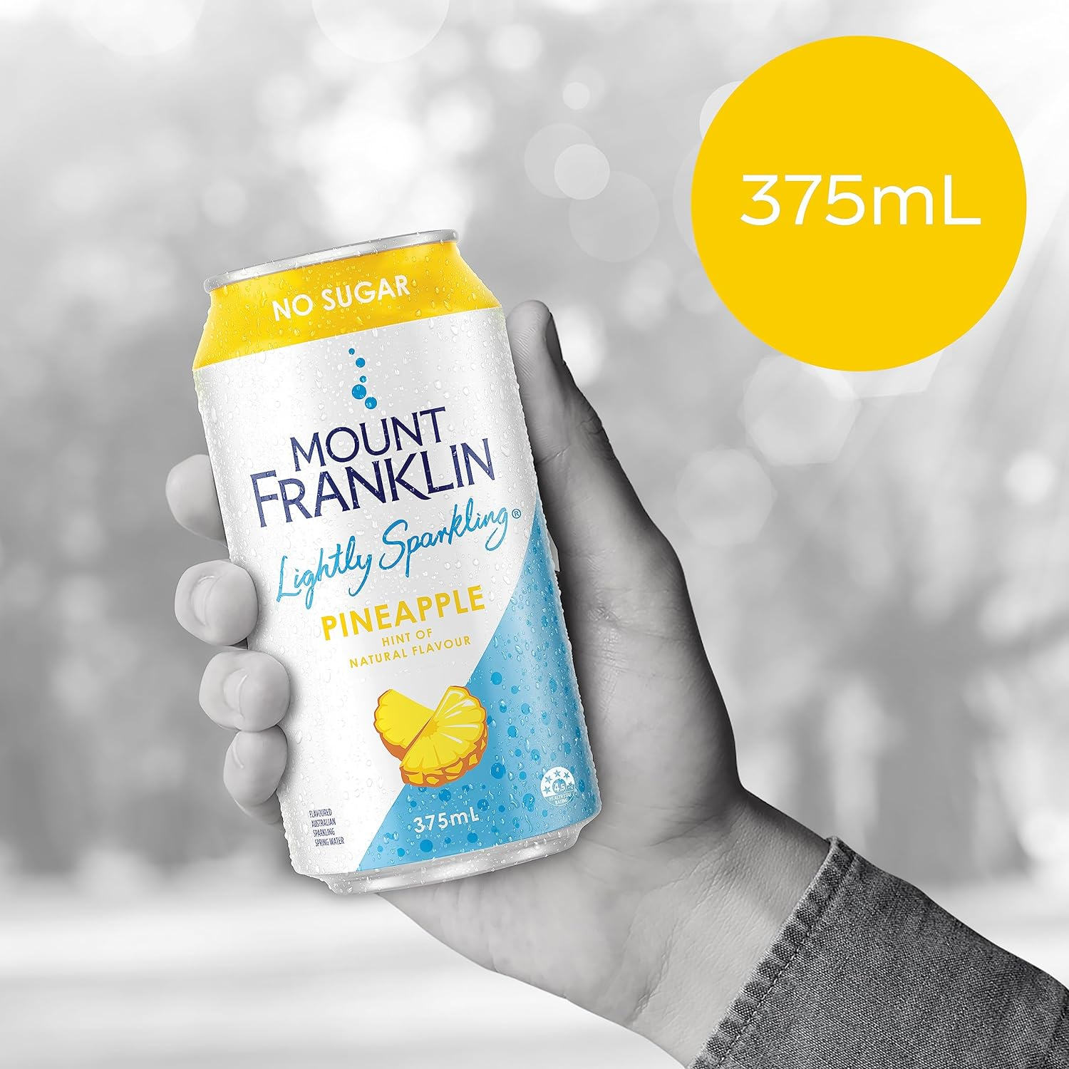Mount Franklin Lightly Sparkling Water Pineapple Multipack Cans 20 X 375 Ml image number 1
