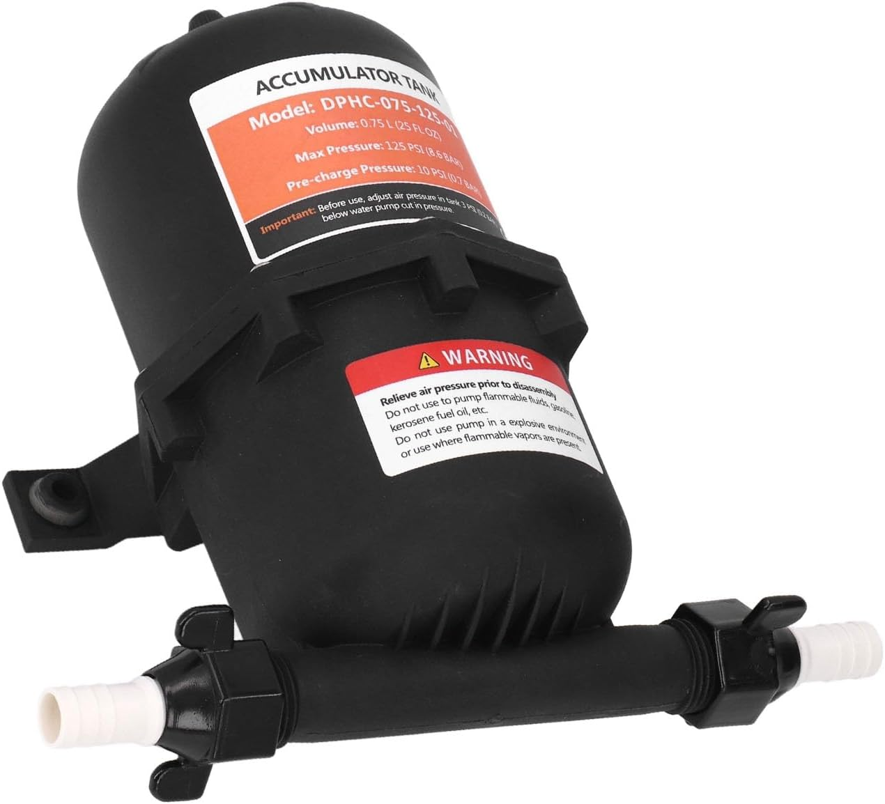 Accumulator Tank RV Use Constant Pressure Pump Accessories for Travel Trailers Easy to Install