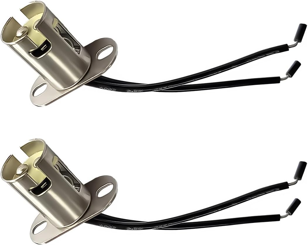 2 PCS Car Bulb Socket, BAY15D 1157 LED Light Bulb Snap-In Socket Holder with Wire Connector, Automotive Bulb Socket Adapter for Brake Lamp Turn Signal Light, Car Accessories