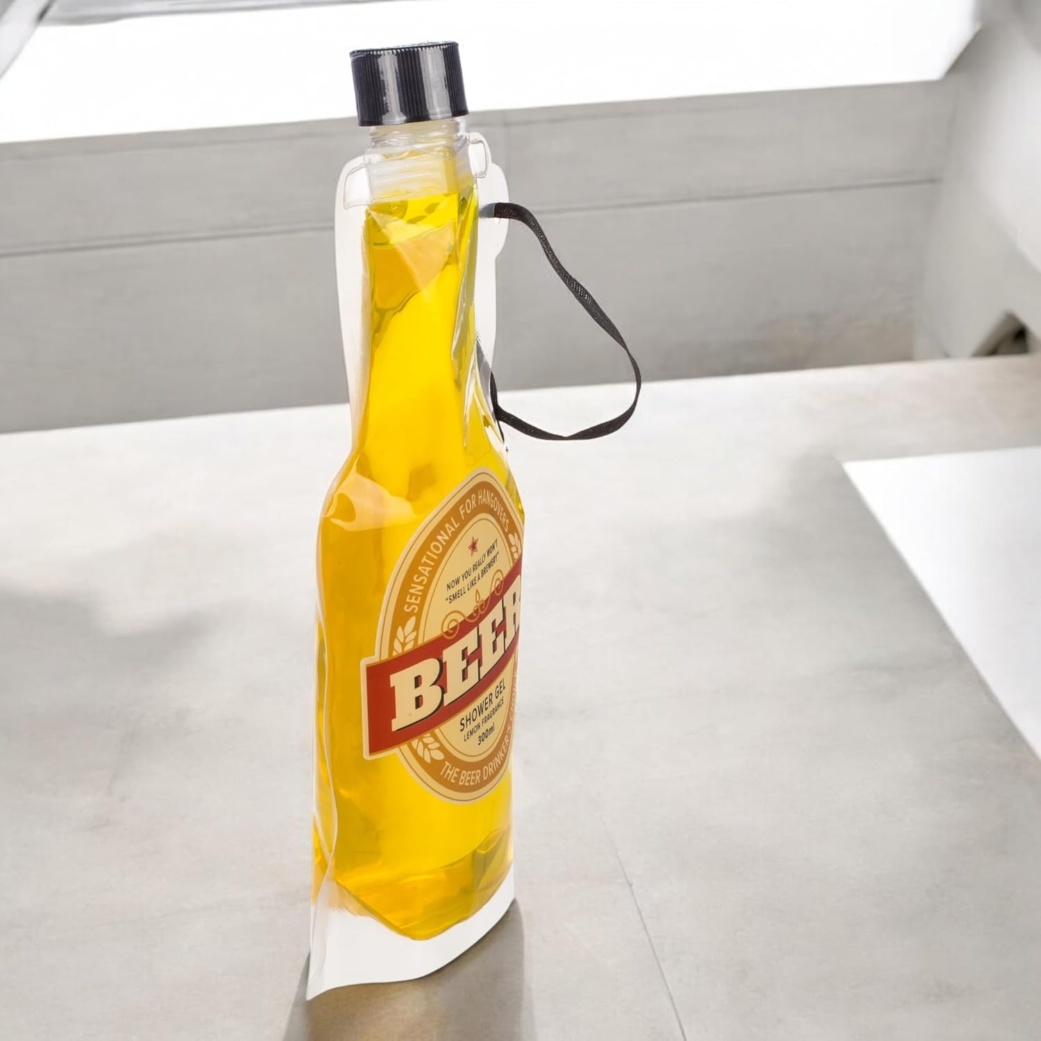 MIJOMA Beer Shower Gel Refreshing Lemon Fragrance 300Ml PET Bag with Ribbon Perfect for Hangovers Great Gift image number 1