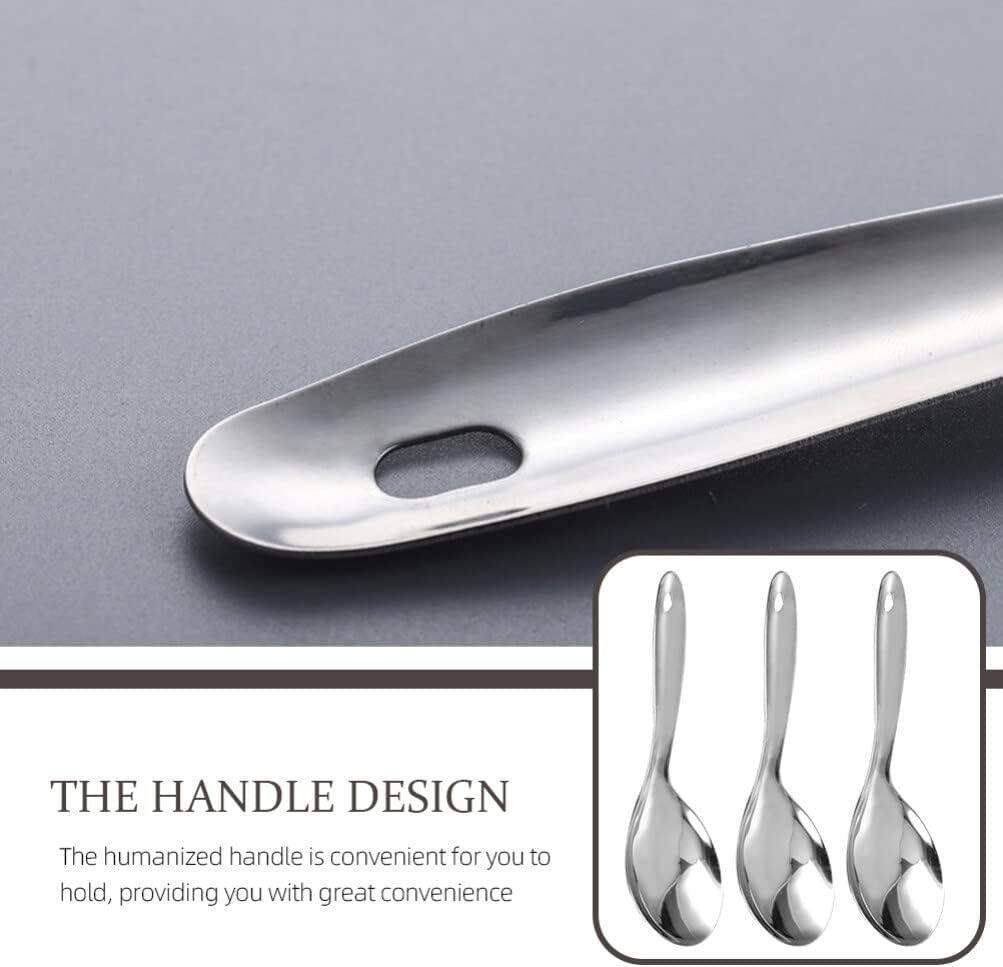 Luxshiny Stainless Steel Rice Spoon Non-Stick Serving Spoon Lightweight Cooking Utensil with Ergonomic Handle for Home Kitchen and Outdoor Picnic 8.66In image number 1