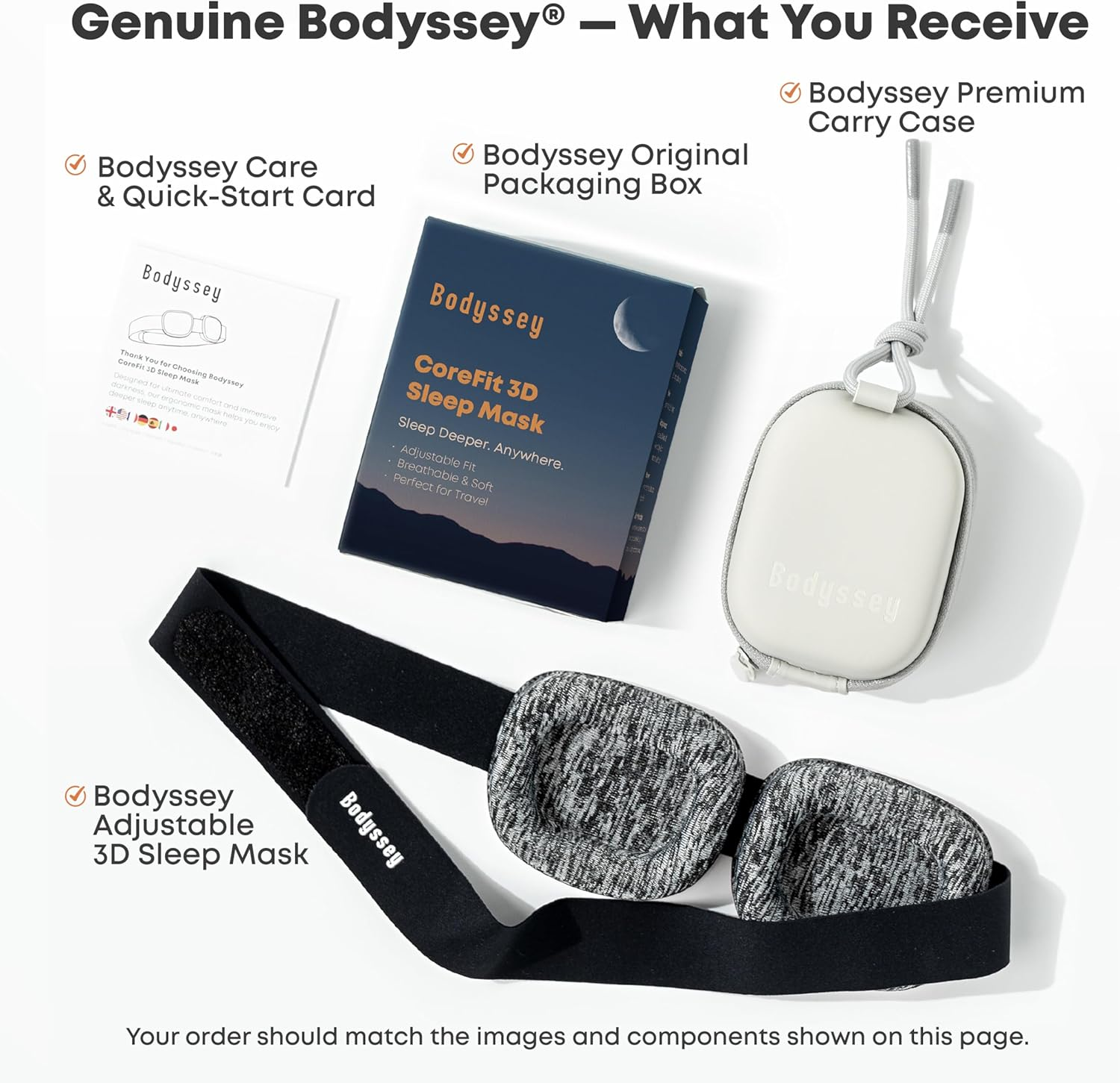 3D Contoured Sleeping Mask &ndash; 100% Blackout, Zero Pressure, Adjustable Eye Cups, Ultralight Lash Friendly Eye Mask for Travel, Women & Men Side Sleepers, Adults Kids Sleep Aid Gift (Black) image number 5