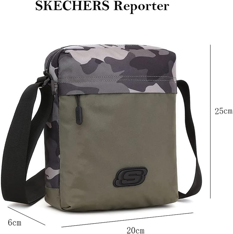 Skechers Waterproof Messenger Bag Casual Crossbody Bag Purse Casual Sling Pack for Work Outdoor Shoulder Bag Wallet Bag for Men & Women & Student Suitable for Hiking, Cycling and Outdoor Play image number 4