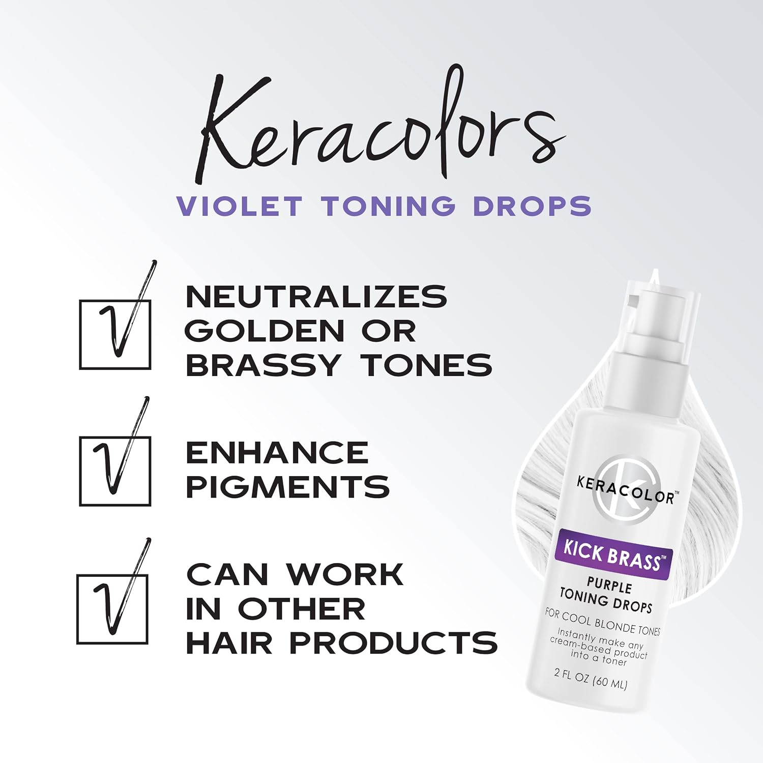 Keracolor Kick Brass Violet Toning Drops 60 Ml image number 6
