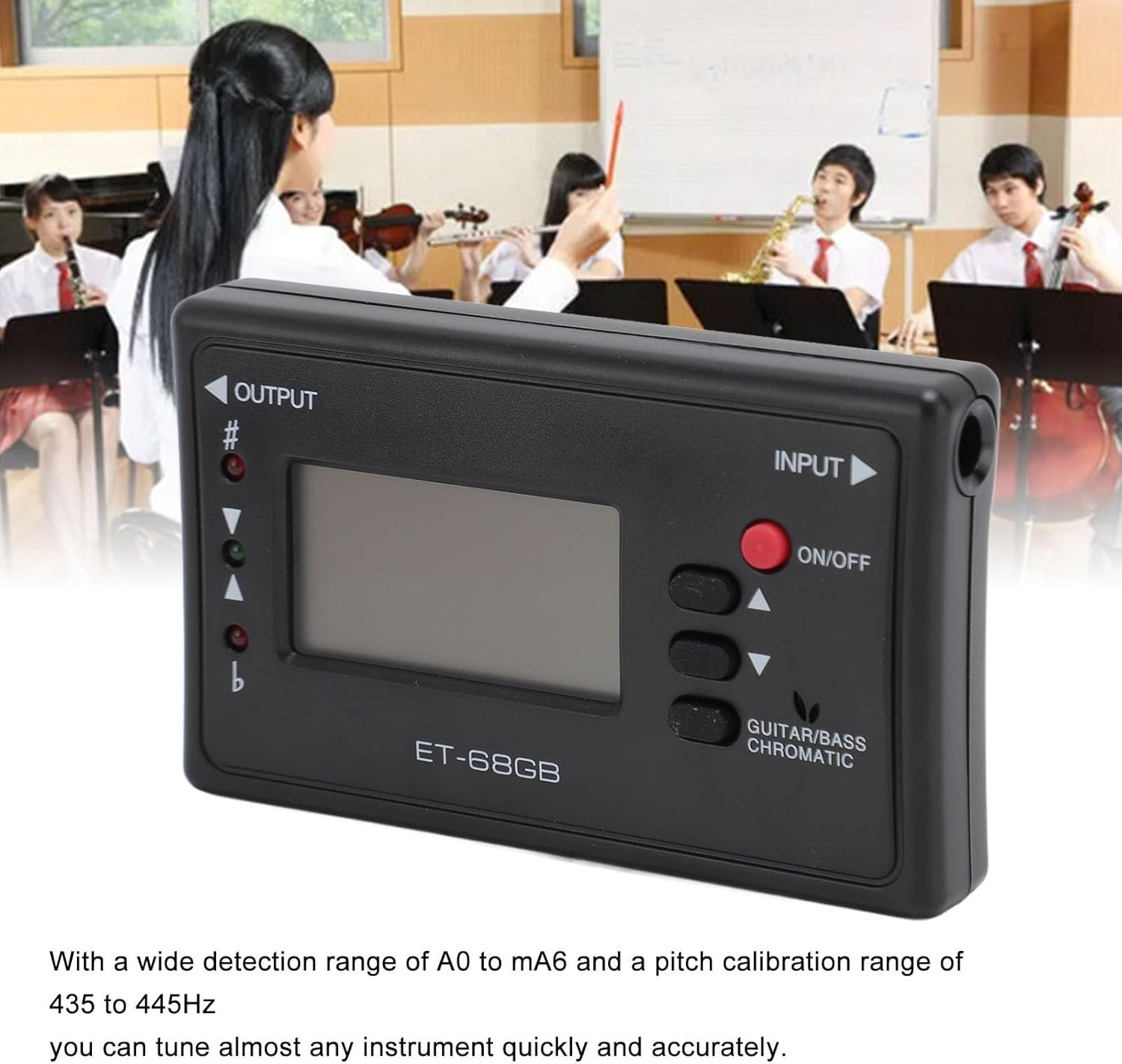 ET 68GB Digital Metronome Tuner Tone Generator, 3 in 1 Metronome, Tuner, Tone Generator, 12 Tuning Tone Generator Tuners, for Guitars Bass image number 1