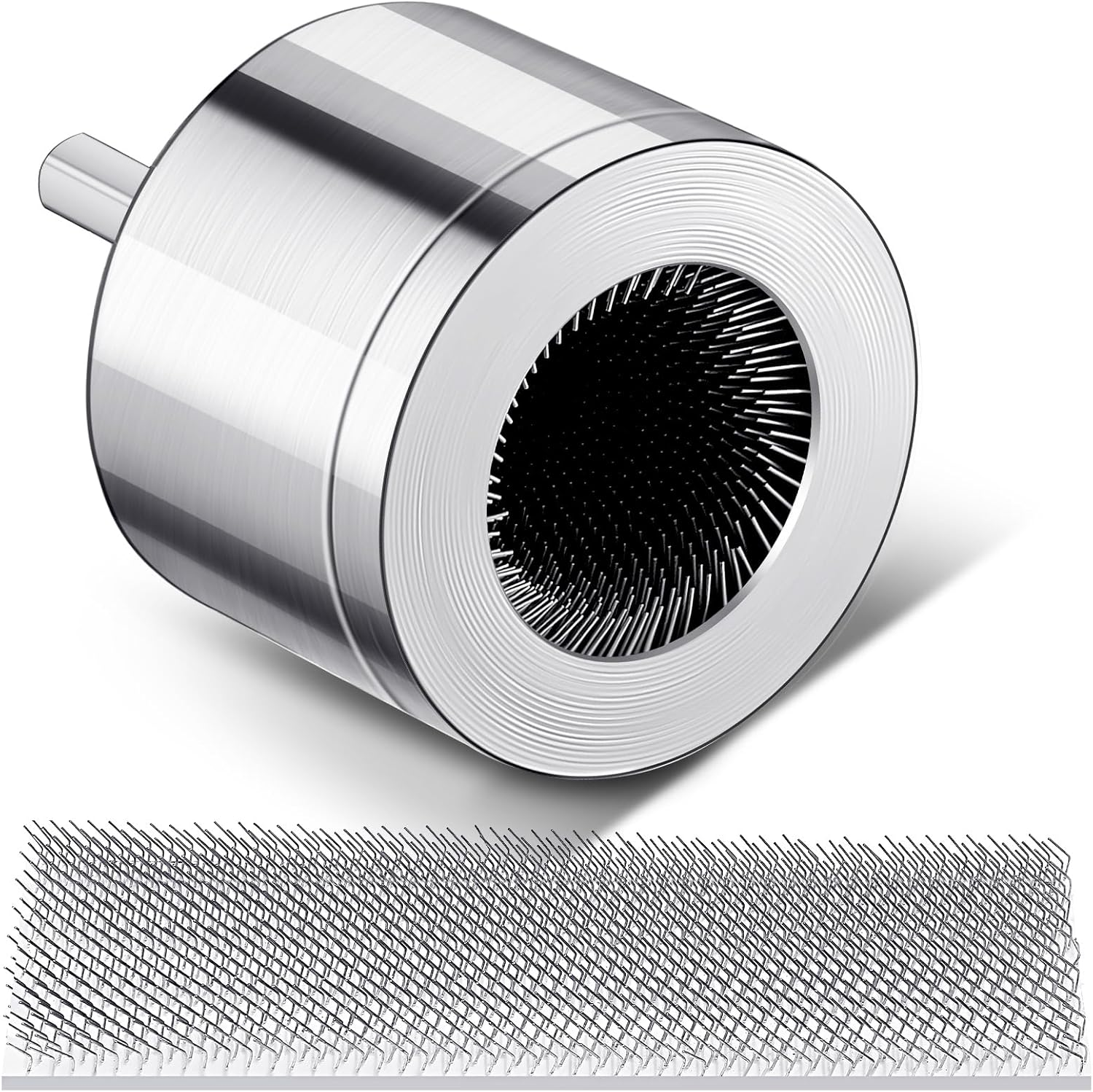 Tandefio 3/4" Metal Copper Pipe Cleaner with 2 Replaceable Brushes Tube Cleaning Brush for Power Drill for Professional Plumbers and Industrial Purposes image number 2