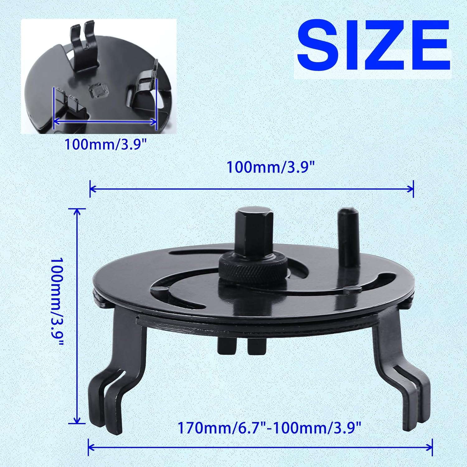 SPEEDWOX 3 Jaws Adjustable Fuel Tank Lid Wrench - Sender and Pump Cover Remove Spanner 100Mm-170Mm image number 6